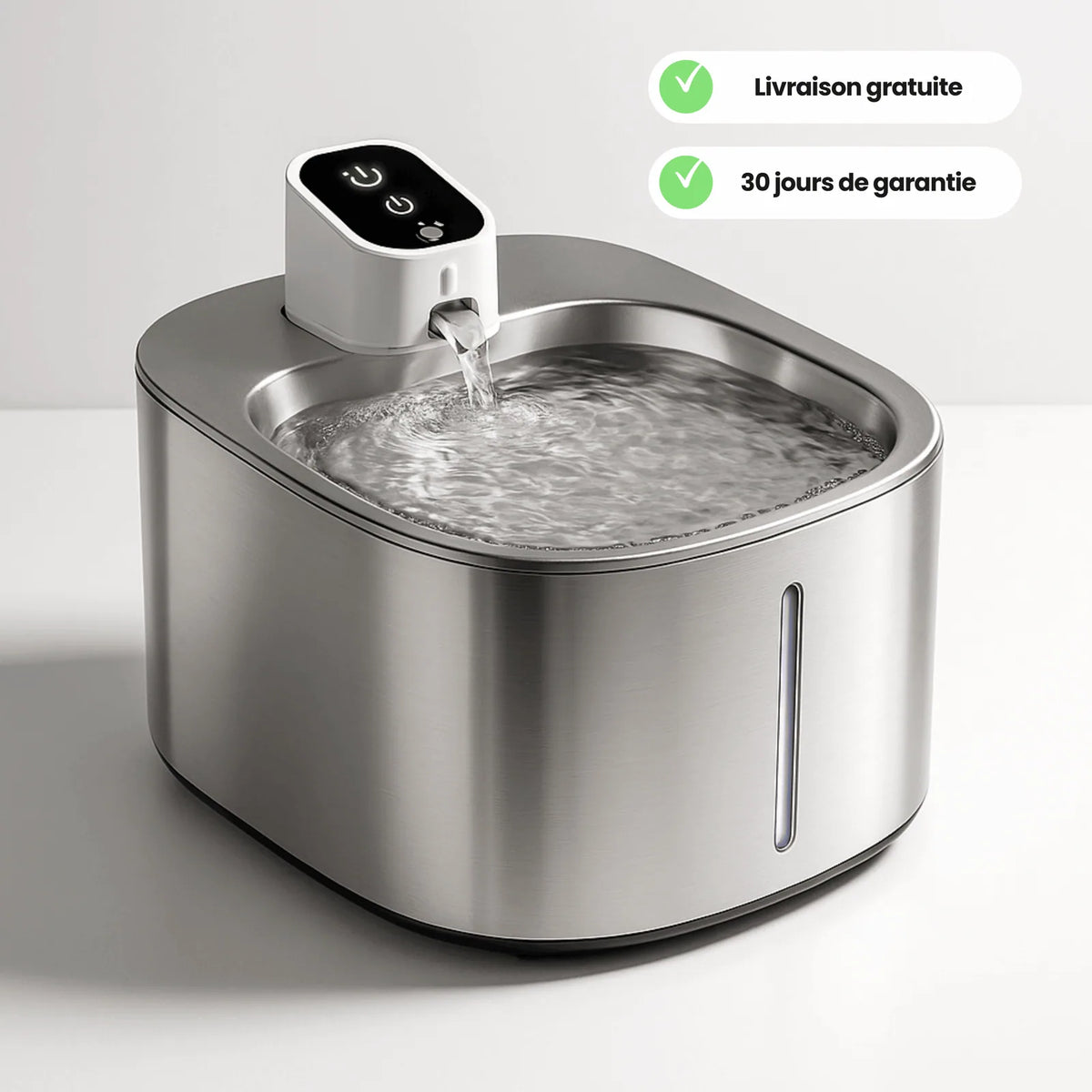 Fontaine à Eau Sans Fil en Inox